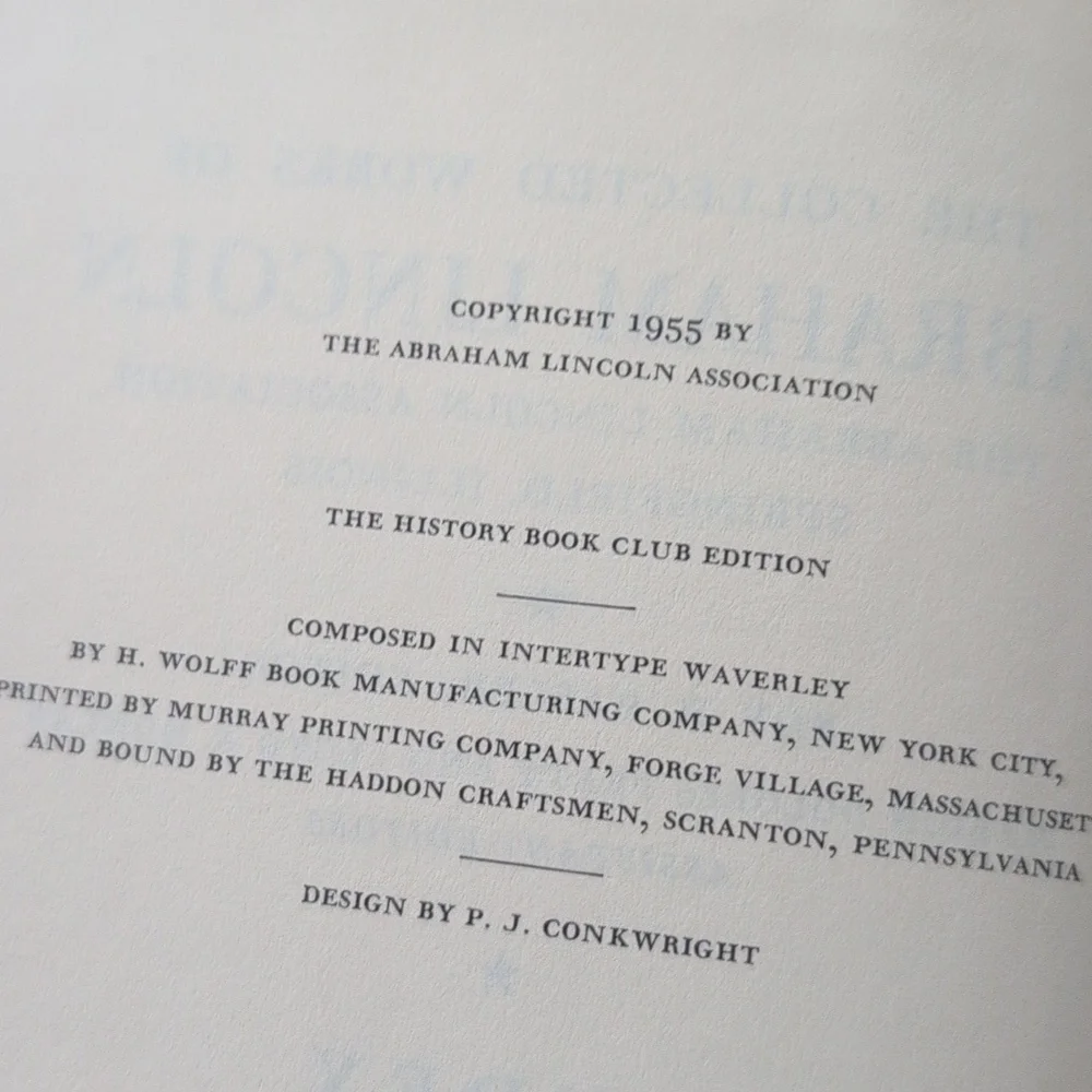 Vintage Set Of‎ 2 Lincoln Books Abraham Lincoln Joke Book/Collected Works